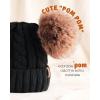imageFURTALK Toddler Girls Boys Winter Hat Kids Pom Pom Beanie Hats Baby Faux Fur Pom Beanies Warm Soft Toddler HatsBlack