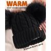imageFURTALK Toddler Girls Boys Winter Hat Kids Pom Pom Beanie Hats Baby Faux Fur Pom Beanies Warm Soft Toddler HatsBlackblack