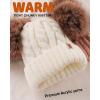 imageFURTALK Toddler Girls Boys Winter Hat Kids Pom Pom Beanie Hats Baby Faux Fur Pom Beanies Warm Soft Toddler HatsCream White