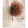 imageFURTALK Toddler Girls Boys Winter Hat Kids Pom Pom Beanie Hats Baby Faux Fur Pom Beanies Warm Soft Toddler HatsCream White