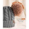 imageFURTALK Toddler Girls Boys Winter Hat Kids Pom Pom Beanie Hats Baby Faux Fur Pom Beanies Warm Soft Toddler HatsGrey