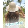 imageFURTALK Womens Summer Straw Beach Sun Hat Wide Brim Handmade Crochet HatsBeige