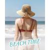 imageFURTALK Womens Summer Straw Beach Sun Hat Wide Brim Handmade Crochet HatsBeige