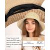 imageFURTALK Womens Summer Straw Beach Sun Hat Wide Brim Handmade Crochet HatsKhaki