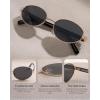 imageFURTALK Retro Oval Sunglasses Womens UV400 Protection Trendy Sun Glasses Sunnies Shades FT8219BlackBlack