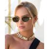 imageFURTALK Retro Oval Sunglasses Womens UV400 Protection Trendy Sun Glasses Sunnies Shades FT8219BlackBlack