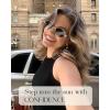 imageFURTALK Retro Oval Sunglasses Womens UV400 Protection Trendy Sun Glasses Sunnies Shades FT8219BlackBlack