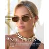 imageFURTALK Retro Oval Sunglasses Womens UV400 Protection Trendy Sun Glasses Sunnies Shades FT8219BrownTortoise