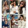 imageFURTALK Retro Oval Sunglasses Womens UV400 Protection Trendy Sun Glasses Sunnies Shades FT8219Tortoise