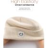 imageFURTALK Beanie Hats for Women Knit Cuffed Winter Hats Soft Warm Cute Ski Skull CapsBlackbeige