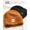 imageFURTALK Beanie Hats for Women Knit Cuffed Winter Hats Soft Warm Cute Ski Skull CapsBlackcaramel