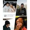 imageFURTALK Beanie Hats for Women Knit Cuffed Winter Hats Soft Warm Cute Ski Skull CapsBlackdark Grey