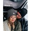 imageFURTALK Beanie Hats for Women Knit Cuffed Winter Hats Soft Warm Cute Ski Skull CapsBlackdark Grey