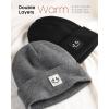 imageFURTALK Beanie Hats for Women Knit Cuffed Winter Hats Soft Warm Cute Ski Skull CapsBlackdark Grey