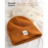 imageFURTALK Beanie Hats for Women Knit Cuffed Winter Hats Soft Warm Cute Ski Skull CapsCaramelbeige