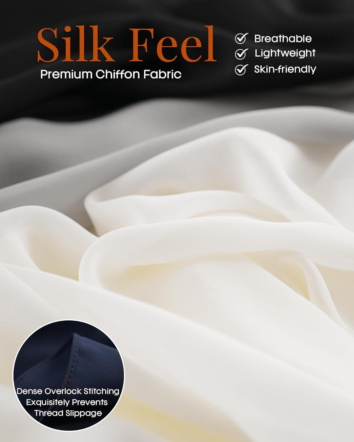 imageFURTALK Chiffon Shawl Wraps for Women Evening Dresses Soft Scarf Formal Wedding Bridal ScarvesNavy