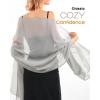 imageFURTALK Chiffon Shawl Wraps for Women Evening Dresses Soft Scarf Formal Wedding Bridal ScarvesGrey