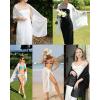 imageFURTALK Chiffon Shawl Wraps for Women Evening Dresses Soft Scarf Formal Wedding Bridal ScarvesPink