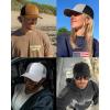 imageFURTALK Mens Trucker Hat Structured Mesh Baseball Cap Adjustable Classic Mens HatBlackgreybrown