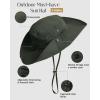 imageFURTALK Sun Hats for Women Ponytail UPF 80 Beach Summer Hat Wide Brim Packable Cowboy HatArmy Green