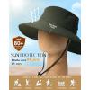 imageFURTALK Sun Hats for Women Ponytail UPF 80 Beach Summer Hat Wide Brim Packable Cowboy HatArmy Green