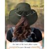 imageFURTALK Sun Hats for Women Ponytail UPF 80 Beach Summer Hat Wide Brim Packable Cowboy HatArmy Green