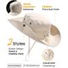 imageFURTALK Sun Hats for Women Ponytail UPF 80 Beach Summer Hat Wide Brim Packable Cowboy HatBeige