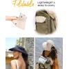 imageFURTALK Sun Hats for Women Ponytail UPF 80 Beach Summer Hat Wide Brim Packable Cowboy HatBeige
