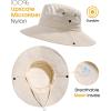 imageFURTALK Sun Hats for Women Ponytail UPF 80 Beach Summer Hat Wide Brim Packable Cowboy HatBeige