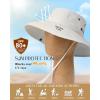 imageFURTALK Sun Hats for Women Ponytail UPF 80 Beach Summer Hat Wide Brim Packable Cowboy HatLight Grey