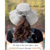 imageFURTALK Sun Hats for Women Ponytail UPF 80 Beach Summer Hat Wide Brim Packable Cowboy HatLight Grey