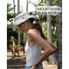 imageFURTALK Sun Hats for Women Ponytail UPF 80 Beach Summer Hat Wide Brim Packable Cowboy HatLight Grey
