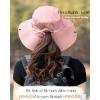 imageFURTALK Sun Hats for Women Ponytail UPF 80 Beach Summer Hat Wide Brim Packable Cowboy HatPink