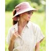 imageFURTALK Sun Hats for Women Ponytail UPF 80 Beach Summer Hat Wide Brim Packable Cowboy HatPink