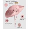 imageFURTALK Sun Hats for Women Ponytail UPF 80 Beach Summer Hat Wide Brim Packable Cowboy HatPink
