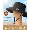 imageFURTALK Sun Hats for Women Ponytail UPF 80 Beach Summer Hat Wide Brim Packable Cowboy HatPure Black