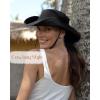imageFURTALK Sun Hats for Women Ponytail UPF 80 Beach Summer Hat Wide Brim Packable Cowboy HatPure Black