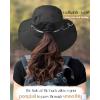 imageFURTALK Sun Hats for Women Ponytail UPF 80 Beach Summer Hat Wide Brim Packable Cowboy HatPure Black