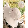 imageFURTALK Womens Sun Hat with Ponytail Hole Beach Hiking Summer Wide Brim UPF 80 Outdoor Protection Foldable Bucket HatBeige