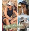 imageFURTALK Womens Sun Hat with Ponytail Hole Beach Hiking Summer Wide Brim UPF 80 Outdoor Protection Foldable Bucket HatBeige