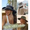imageFURTALK Womens Sun Hat with Ponytail Hole Beach Hiking Summer Wide Brim UPF 80 Outdoor Protection Foldable Bucket HatBlack