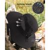 imageFURTALK Womens Sun Hat with Ponytail Hole Beach Hiking Summer Wide Brim UPF 80 Outdoor Protection Foldable Bucket HatBlack