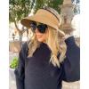 imageFURTALK Womens Sun Visor Hat Straw Sun Visors for Women Summer Packable Ponytail Beach Hats for Women Travel UPF 80A Black
