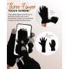 imageFURTALK Womens Winter Knit Beanie Hat Gloves Scarf Set 3 Pcs Gift Slouchy Beanie Touchscreen Gloves Scarf Warmer for WomenBlack