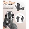 imageFURTALK Womens Winter Knit Beanie Hat Gloves Scarf Set 3 Pcs Gift Slouchy Beanie Touchscreen Gloves Scarf Warmer for WomenDark Grey