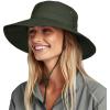 imageFURTALK Sun Hats for Women Ponytail UPF 80 Beach Summer Hat Wide Brim Packable Cowboy HatArmy Green