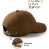 imageFURTALK Mens Structured Baseball Cap Adjustable Washed Cotton Golf Dad Hat Plain Classic Hats for MenBrown
