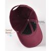 imageFURTALK Mens Structured Baseball Cap Adjustable Washed Cotton Golf Dad Hat Plain Classic Hats for MenWine Red