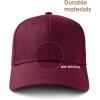 imageFURTALK Mens Structured Baseball Cap Adjustable Washed Cotton Golf Dad Hat Plain Classic Hats for MenWine Red
