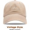 imageFURTALK Mountain Dad Hat Unstructured Soft Vintage Washed Cotton Outdoor Baseball CapKhaki